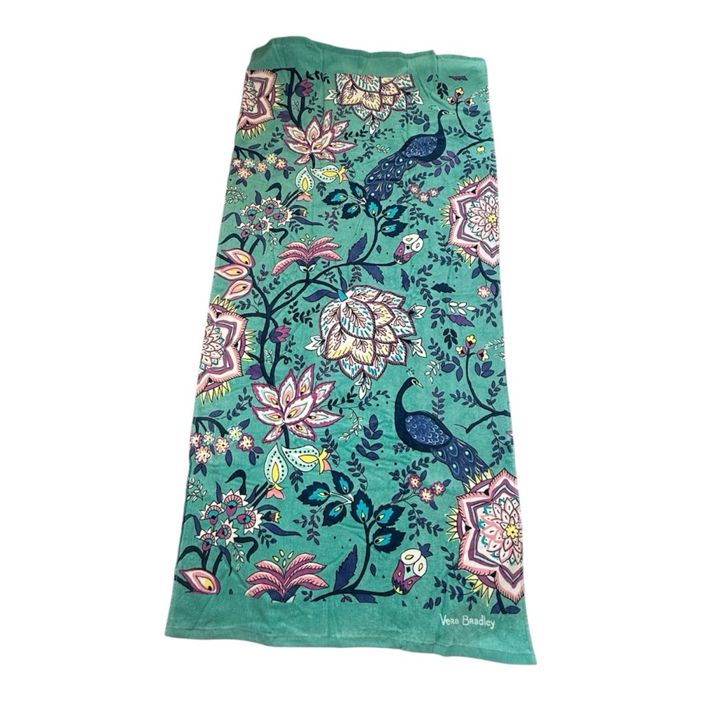 NWT Vera Bradley Peacock Garden Beach Towel NWT Retired Pattern READ DESCRIPTION